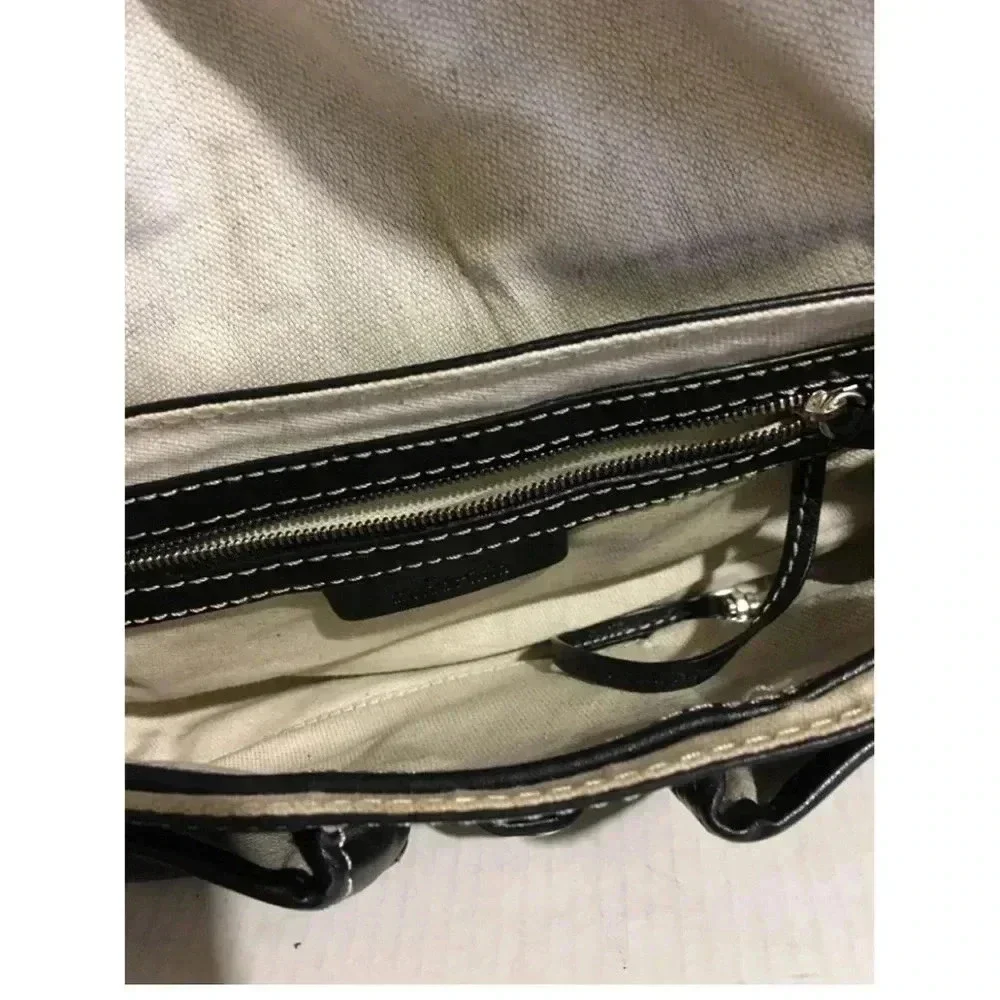 Michael Kors black leather shoulder handbag